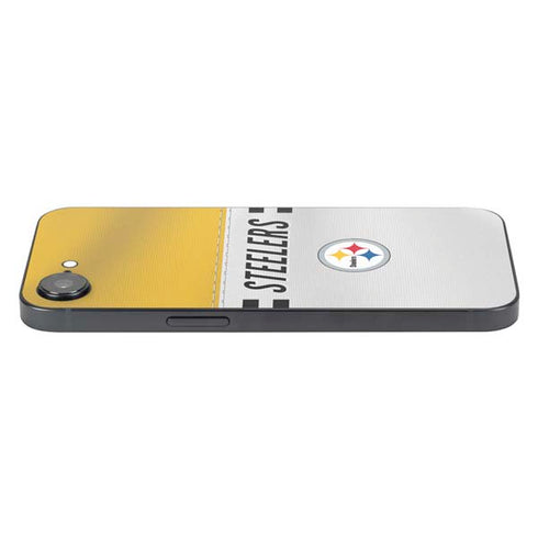 NFL Pittsburgh Steelers White Striped iPhone 16e Skin
